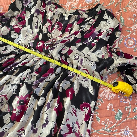 Joie Silk Floral Pleated Peasant Blouse - Picture 5 of 7